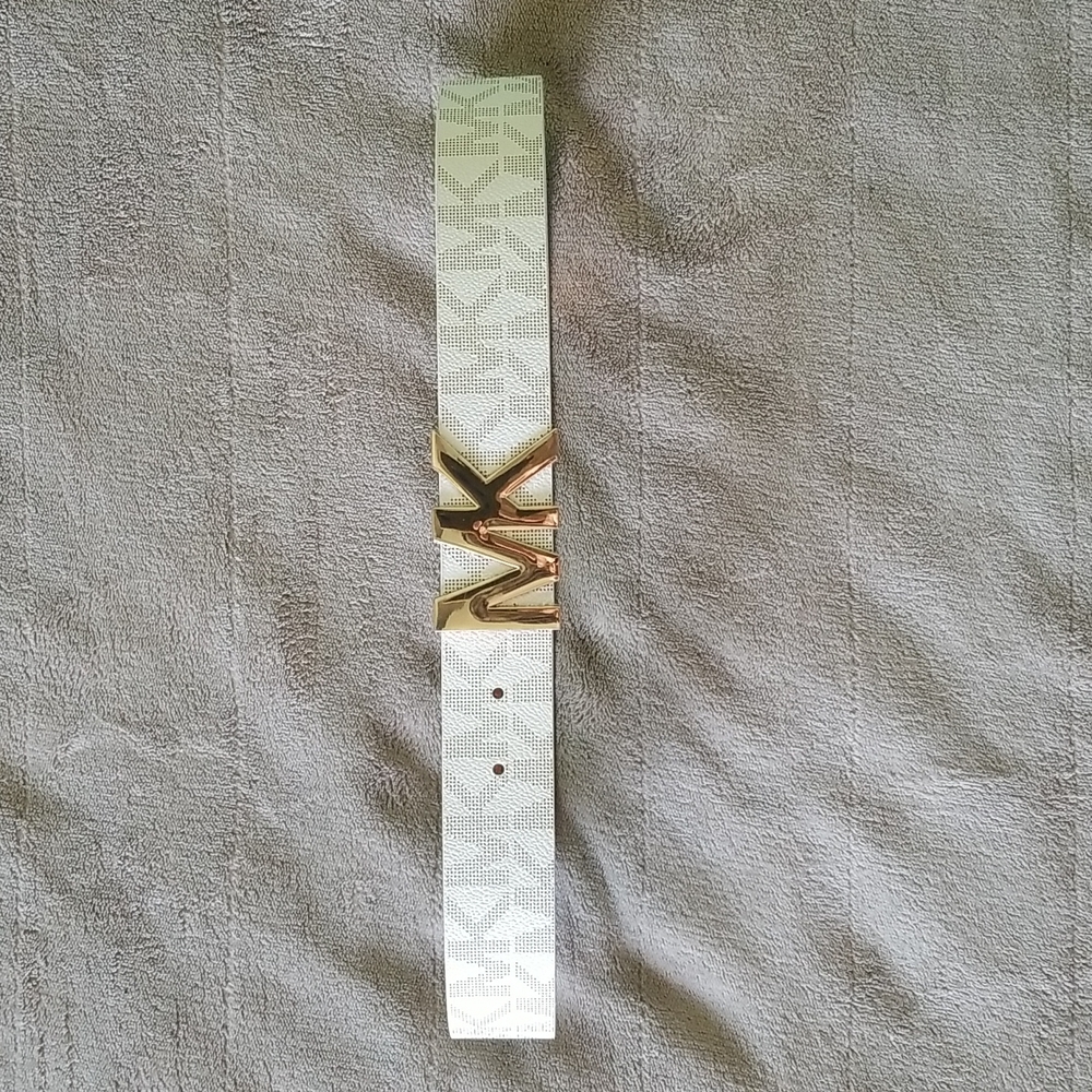 Michael Kors White and Gold Belt